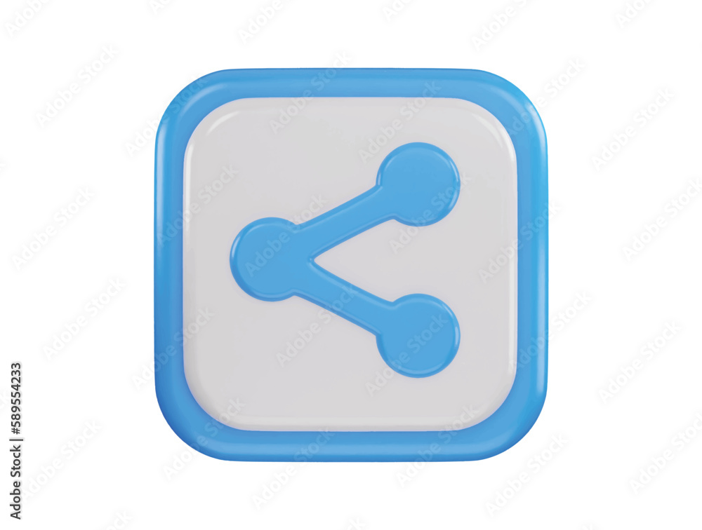 share icon 3d rendering vector illustration share icon 3d rendering vector illustration