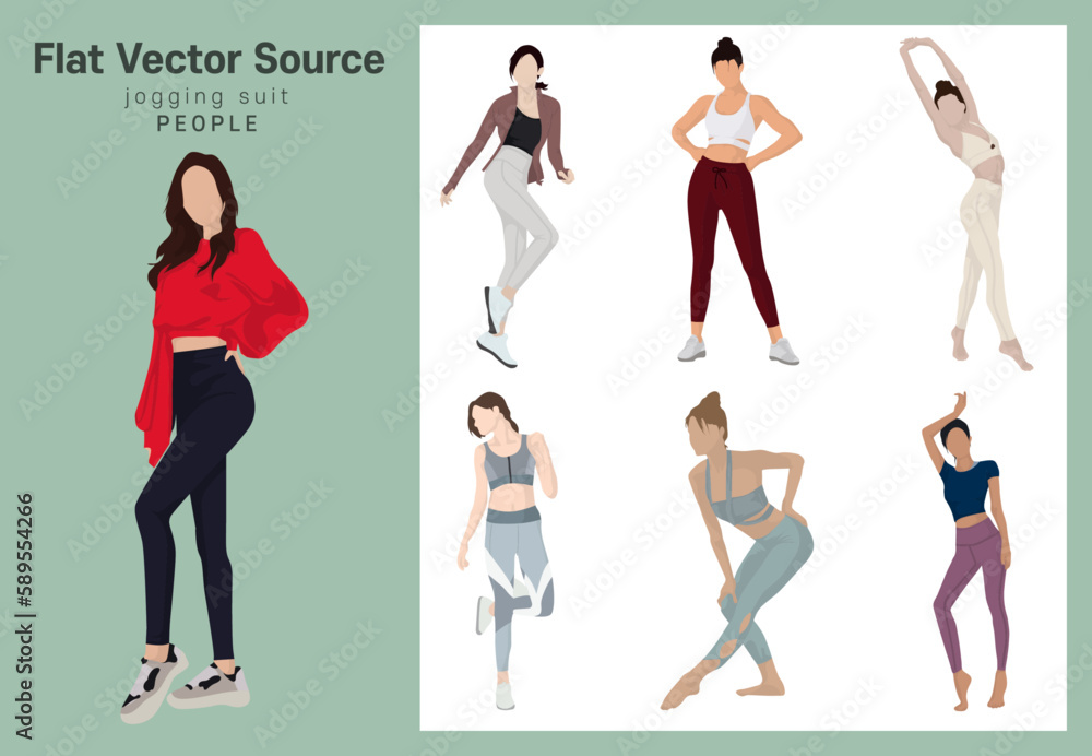 Fototapeta premium Fitness Aerobic Exercise People's Physical Fitness Plan Source Collection