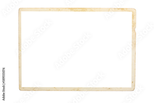 old photo frame texture png isolated picture postcard border