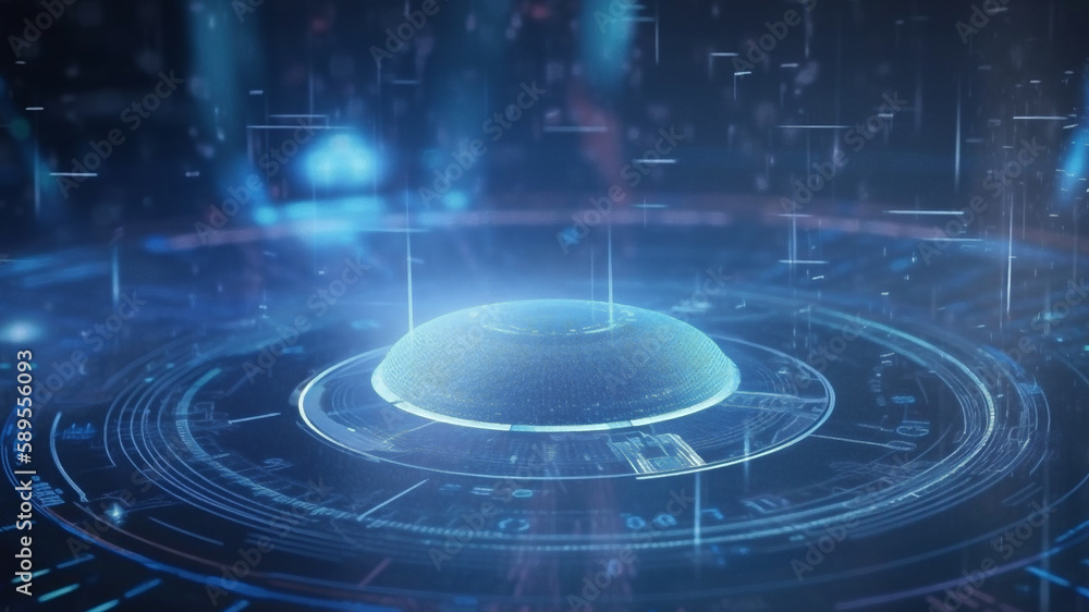 an image of a circular electronic screen with digital information on it, in the style of futuristic, sci-fi elements, soft edges and blurred details, robotic motifs, light gray and dark aquamarine an image of a circular electronic screen with digital information on it, in the style of futuristic, sci-fi elements, soft edges and blurred details, robotic motifs, light gray and dark aquamarine