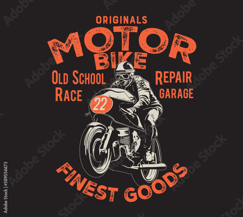 vintage cafe race apparel graphic