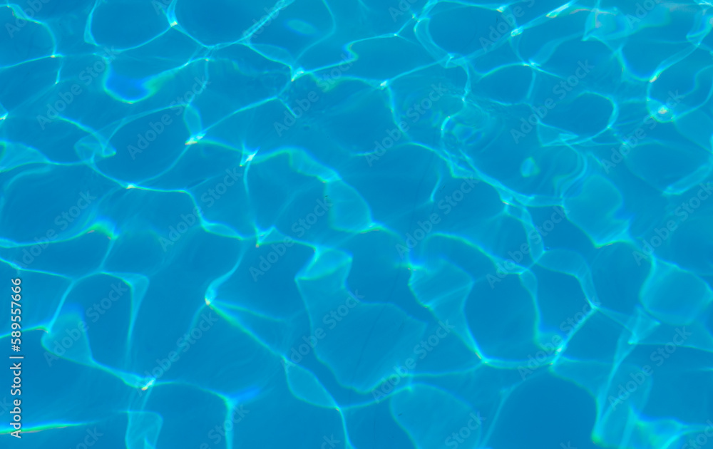 The reflection of the suns rays in the water in the pool with sea water, The glare of the sun, Egypt