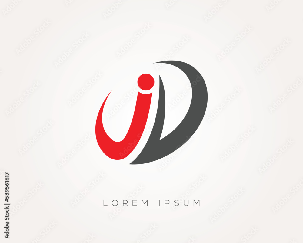 ID letter logo design with vector art concept illustration. ID letter logo design with vector art concept illustration.