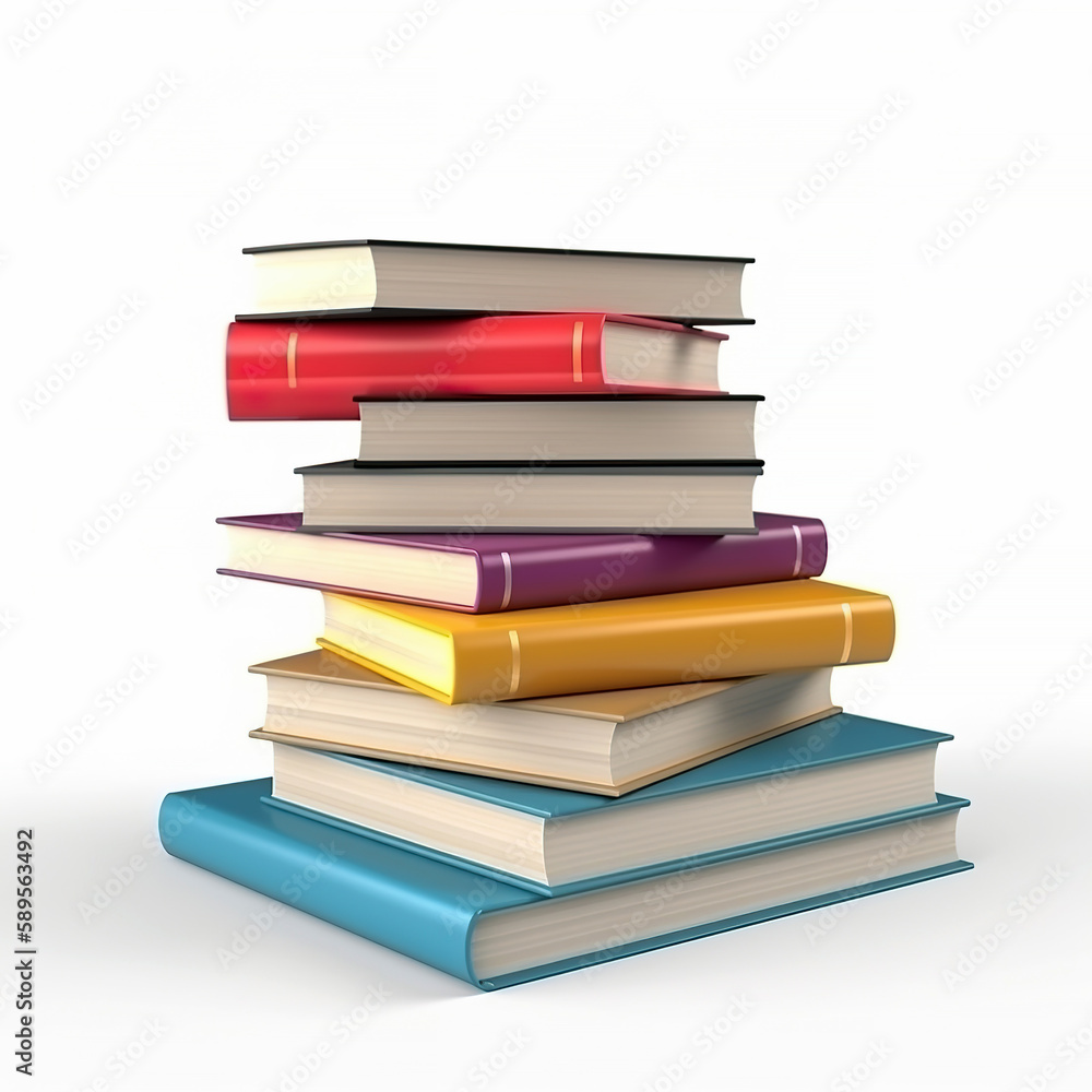 Stack of books on isolated white background Stack of books on isolated white background