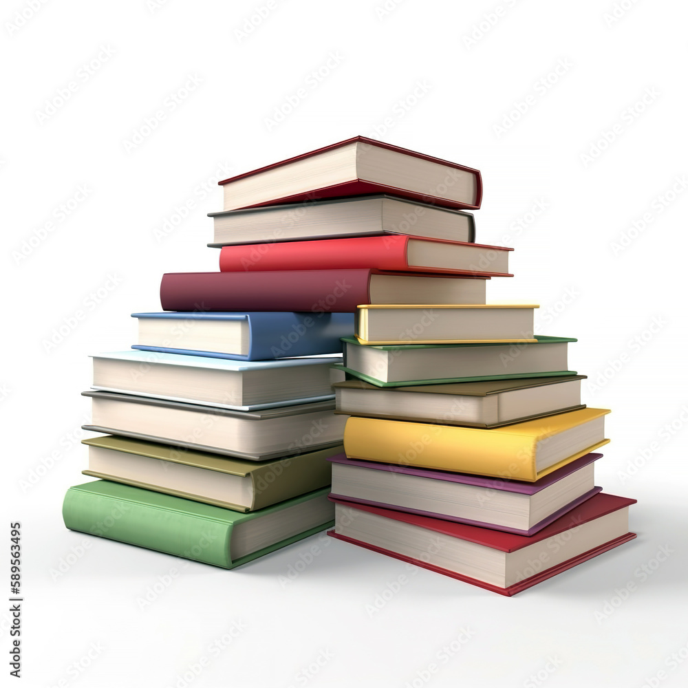 Stack of books on isolated white background Stack of books on isolated white background