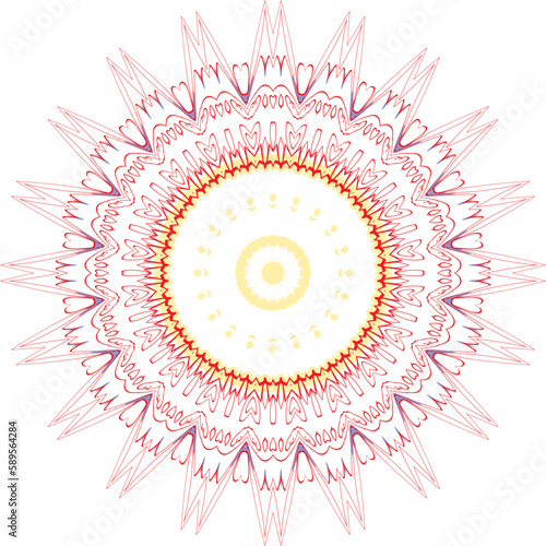 Beautiful round pattern. Vector file for designs.