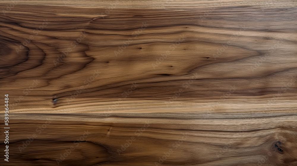 Walnut wood texture. Generative AI.