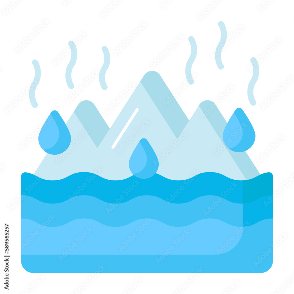 An amazing vector design of Melting Glaciers in trendy style, world earth day icon An amazing vector design of Melting Glaciers in trendy style, world earth day icon