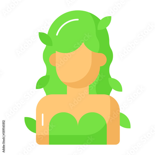 Beautiful design icon of gaia in trendy style, save the world vector, world earth day icon design