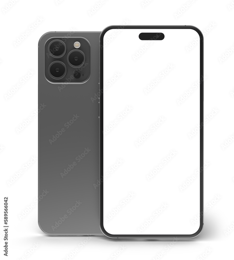 Smartphone realistic 3d render illustration with transparent background Smartphone realistic 3d render illustration with transparent background