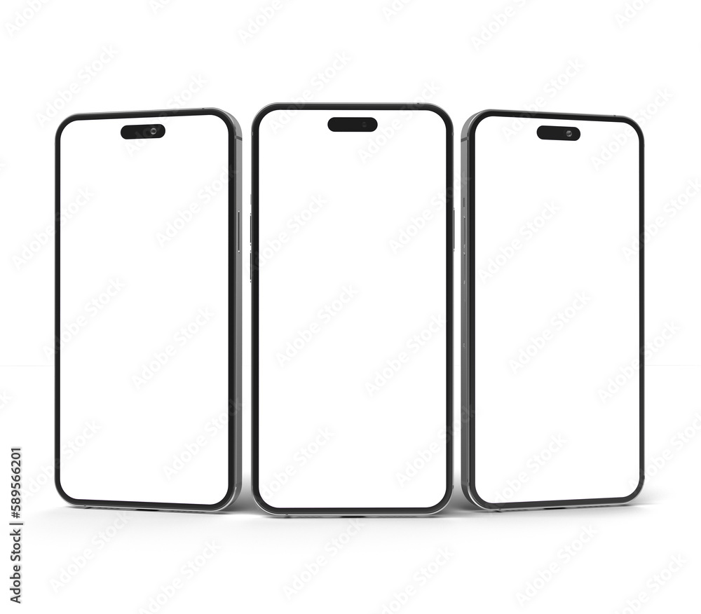 Smartphone realistic 3d render illustration with transparent background Smartphone realistic 3d render illustration with transparent background