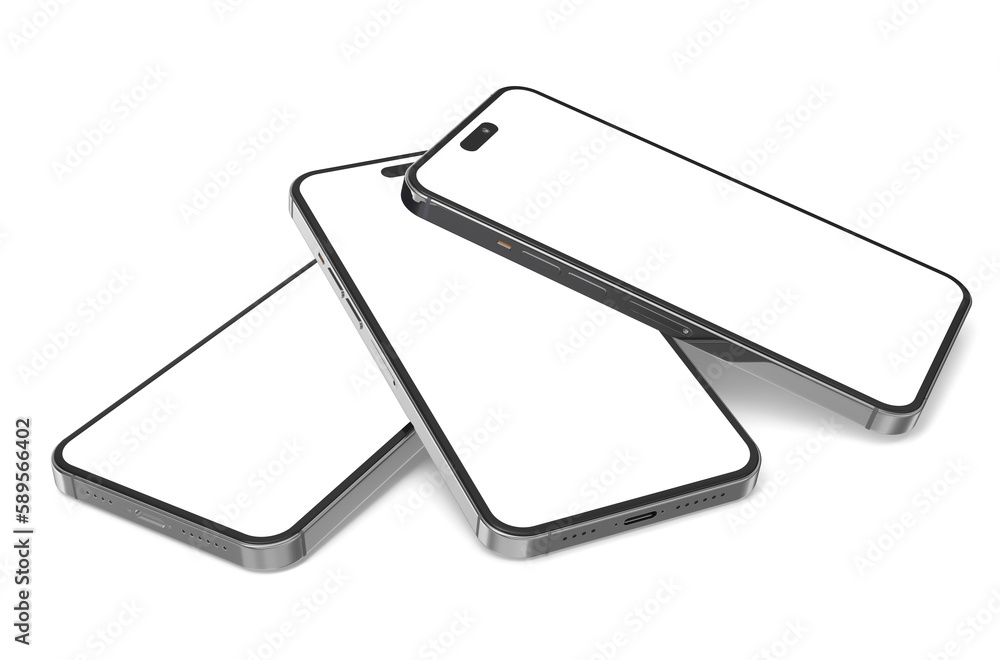 Smartphone realistic 3d render illustration with transparent background Smartphone realistic 3d render illustration with transparent background