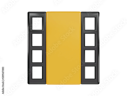 cinema clapperboard icon 3d rendering vector illustration