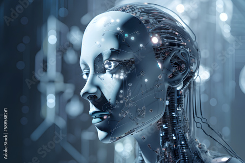Futuristic robot machine learning