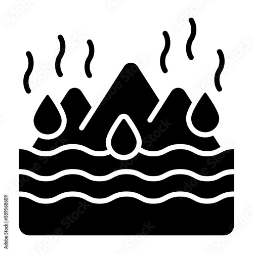 An amazing vector design of Melting Glaciers in trendy style, world earth day icon