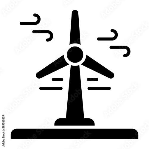 Creatively designed vector of wind turbine in trendy style, premium icon of wind turbine
