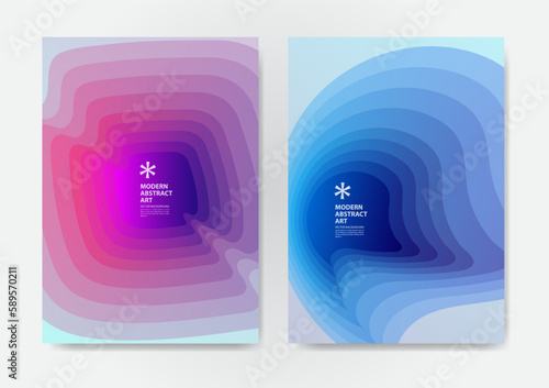 Abstract modern topography design elements background. liquid stain gradient topography geometrical shapes. layout design for brochure and flyer. Paper art vector illustration