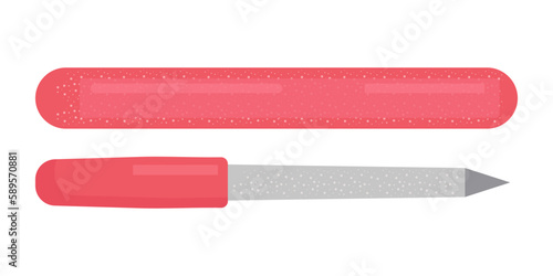 Nail file set, professional tool for pedicure and manicure with rasp and case for storage
