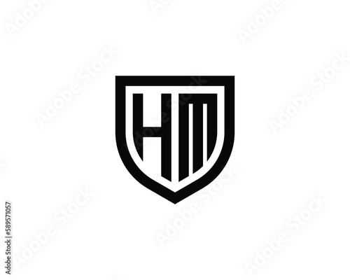 HM logo design vector template