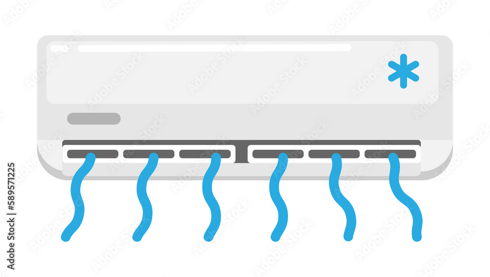 Illustration of wall air conditioner. Icon or image for industry and business. Illustration of wall air conditioner. Icon or image for industry and business.