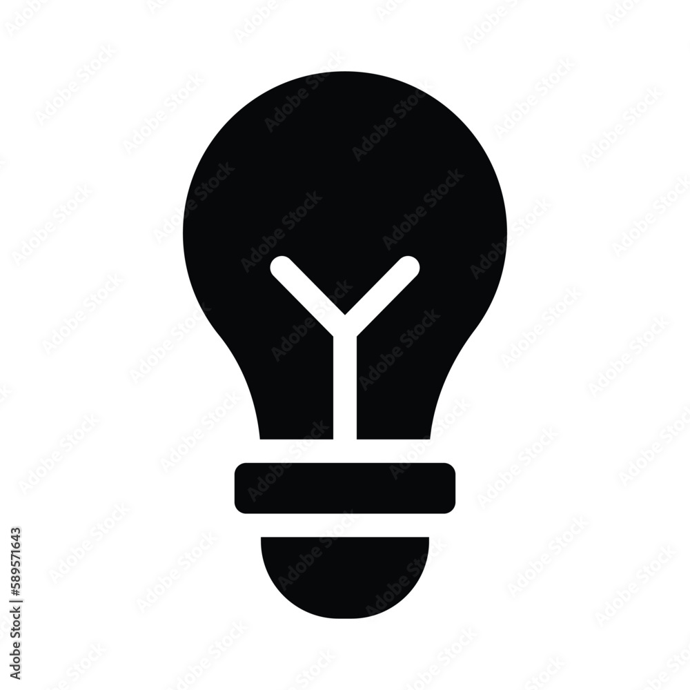 light bulb solid icon illustration vector graphic light bulb solid icon illustration vector graphic