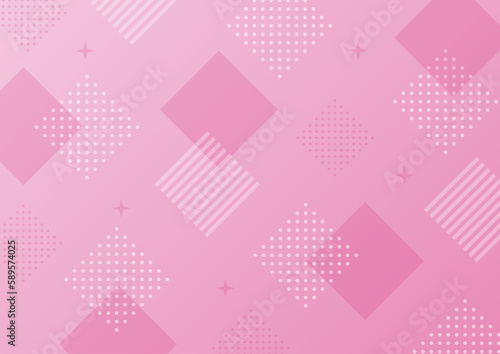 幾何学　ピンク　グラデーション 　四角形　背景