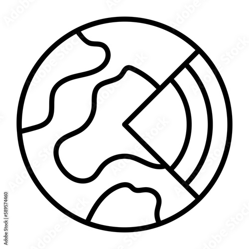 Earth layers vector design in modern style, geology icon in trendy style