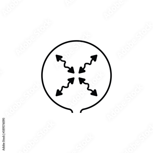 Radio frequency sign icon. Graphical symbol modern, simple, vector, icon for website design, mobile app, ui. Vector Illustration