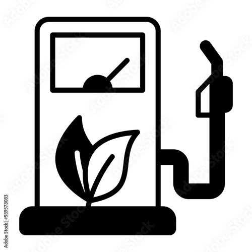 Check this premium quality vector of biofuel station, well designed icon of eco fuel in editable style