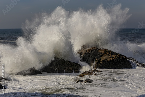 Sea wave splash