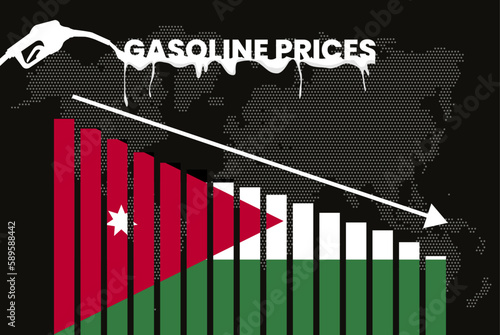 Decreasing of gasoline price in Jordan change and volatility in fuel prices