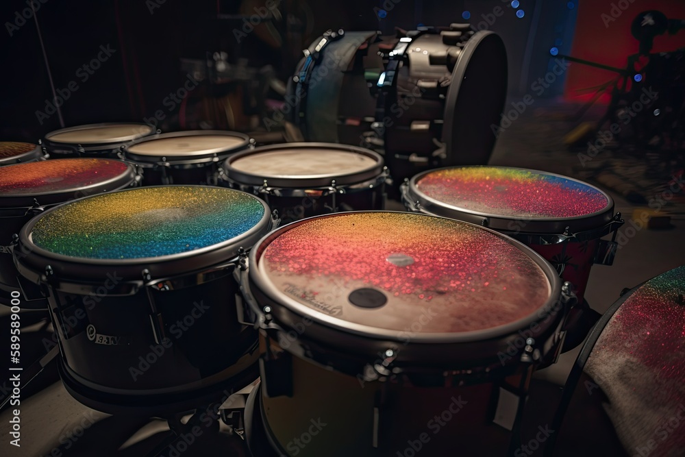 Carnival Season Art: Color Grading a Samba Instrument Shot, Generative AI Carnival Season Art: Color Grading a Samba Instrument Shot, Generative AI