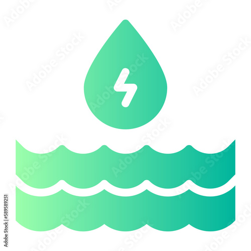 hydro power gradient icon