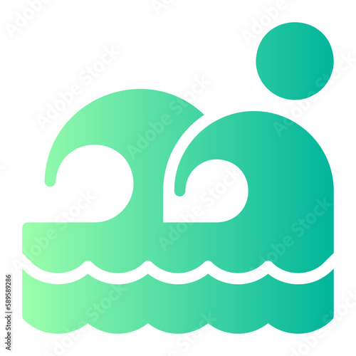 tidal power gradient icon