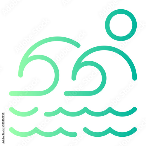 tidal power gradient icon