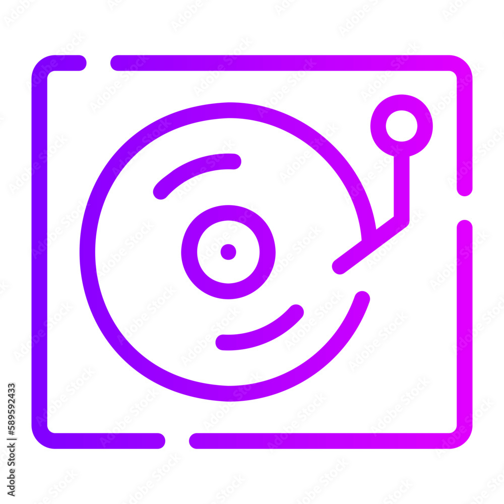 turntable gradient icon turntable gradient icon