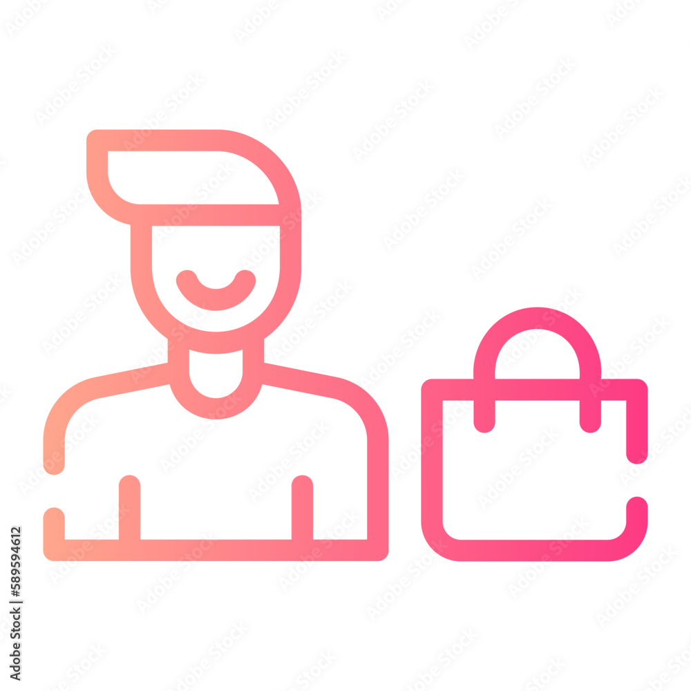 shopper gradient icon shopper gradient icon