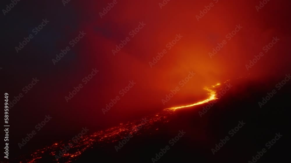 4K drone aerial video of Hawaiian Volcanic eruption 2022. Kilauea