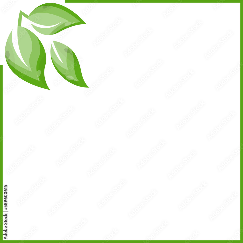 leaf corner square vector leaf corner square vector