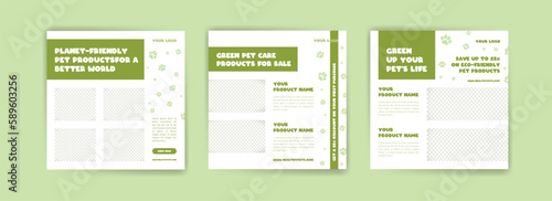 Eco-friendly pet product banner template