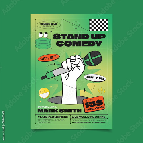 Stand Up Comedy Flyer Design Template