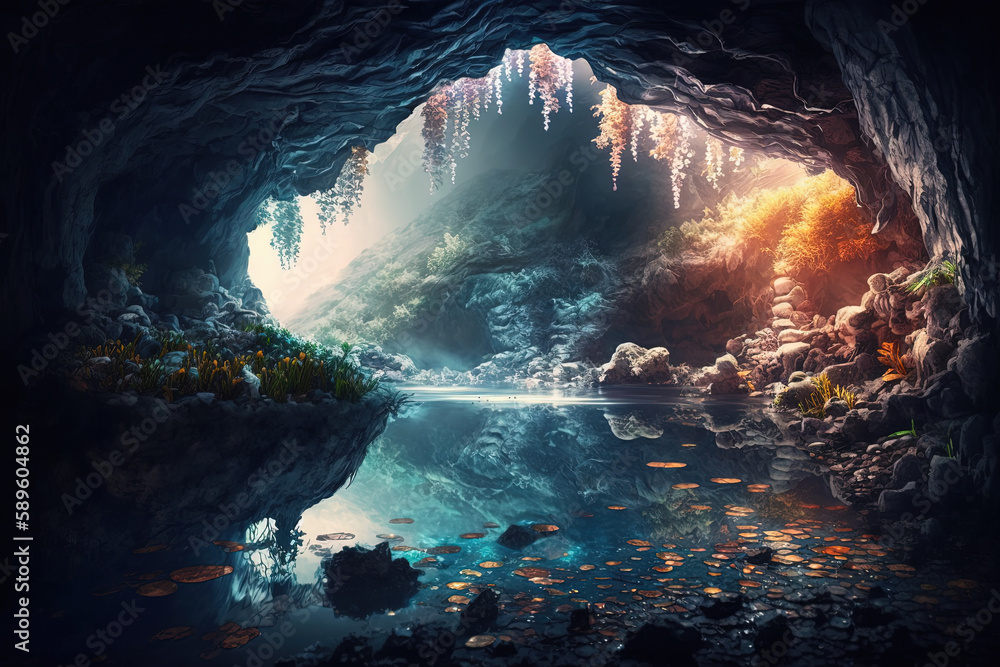 Naklejka premium Cave of wonders