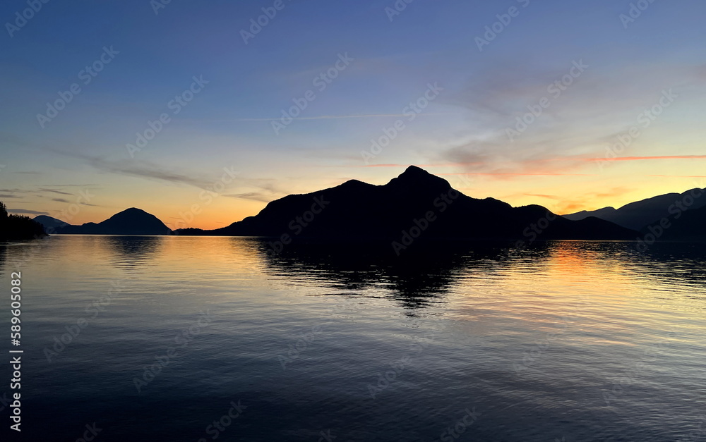 Colorful sunrise over beach at sunset. High quality photo