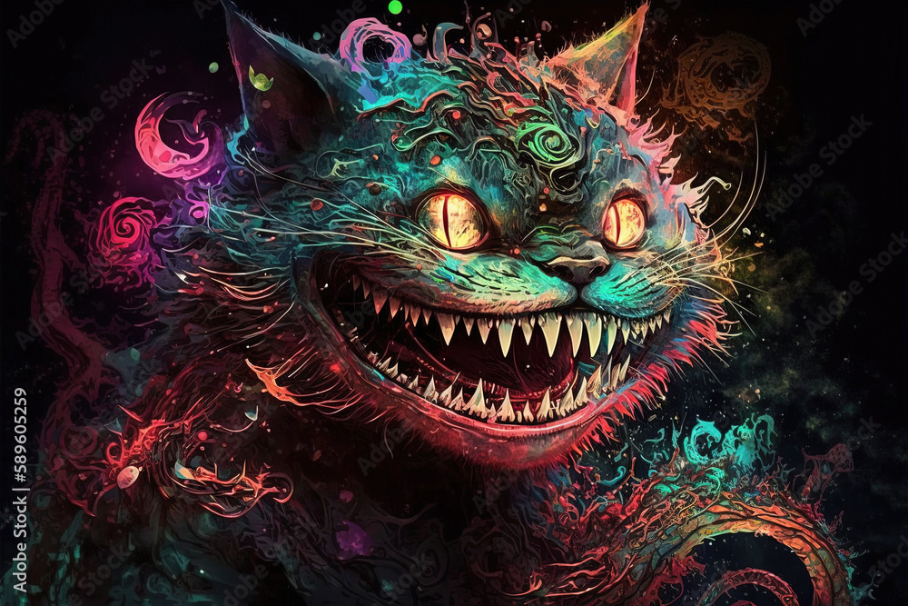 Creepy grinning cat Creepy grinning cat