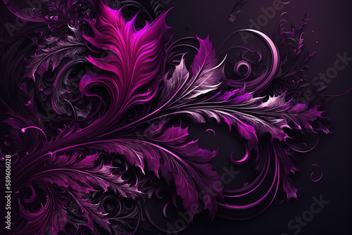 Purple, abstract leaf. Wallpaper