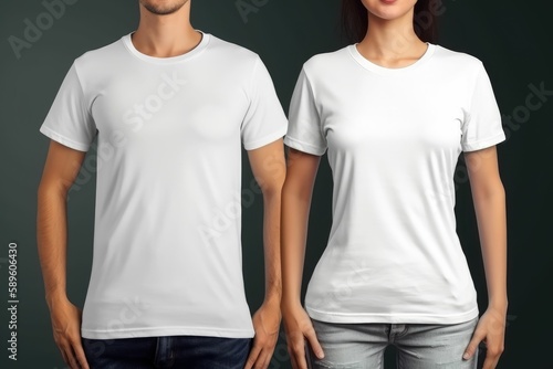 White t-shirt Mock-up. Generative AI.