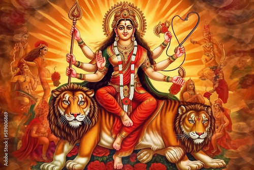 Beautiful Hindu Goddess Durga Mata