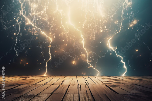 Lightning Showdown. Modern wallpaper