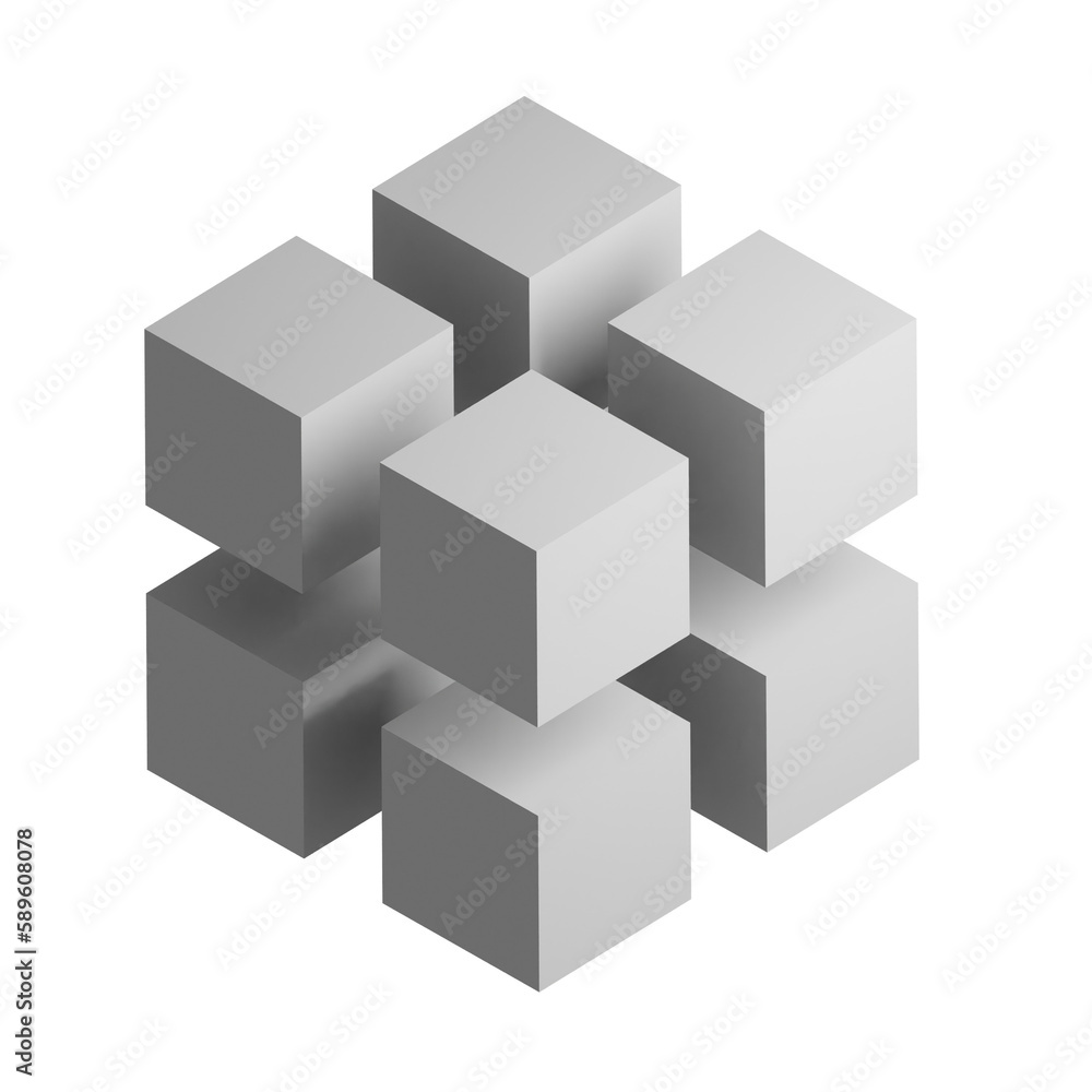 Cube icon design element. Isometric cube, business presentation infographic object. Cube icon design element. Isometric cube, business presentation infographic object.