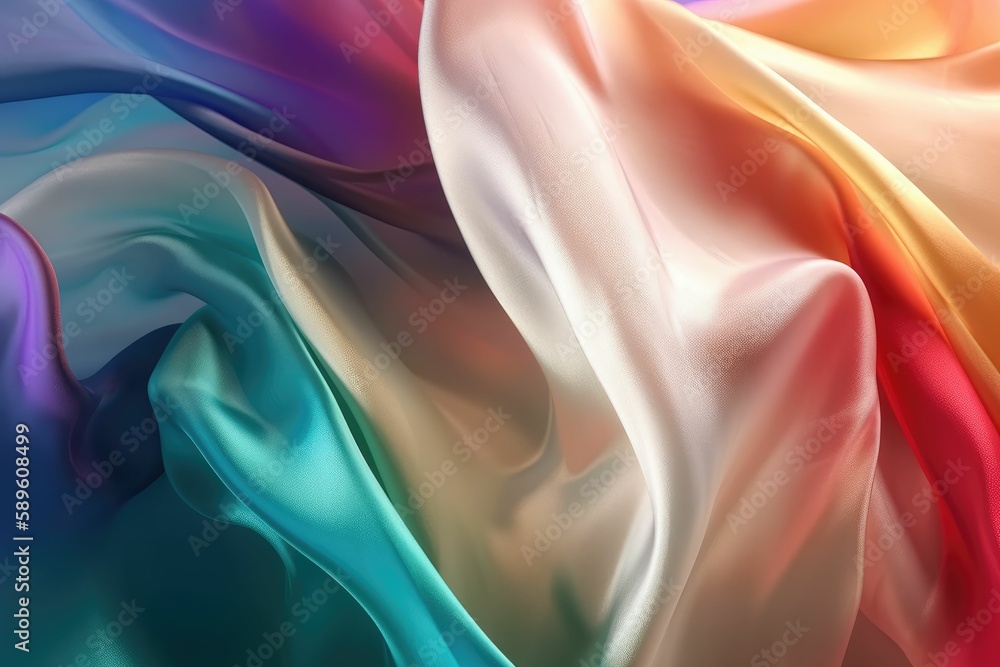 Obraz premium Abstract colorful background with waves. Generative AI.